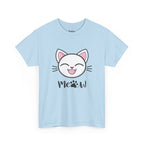 Cute Cat Meow Graphic Unisex Heavy Cotton Tee, Funny Cat T-Shirt, Perfect Gift for Cat Lovers, Birthday Gift, Pet Enthusiasts