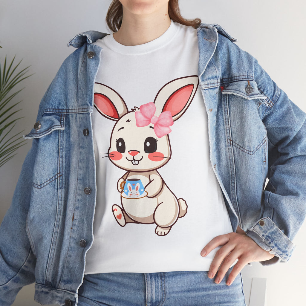 Cute Bunny Design Unisex Heavy Cotton Tee