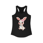 Cute Bunny Graphic Racerback Tank, Women's Summer Top