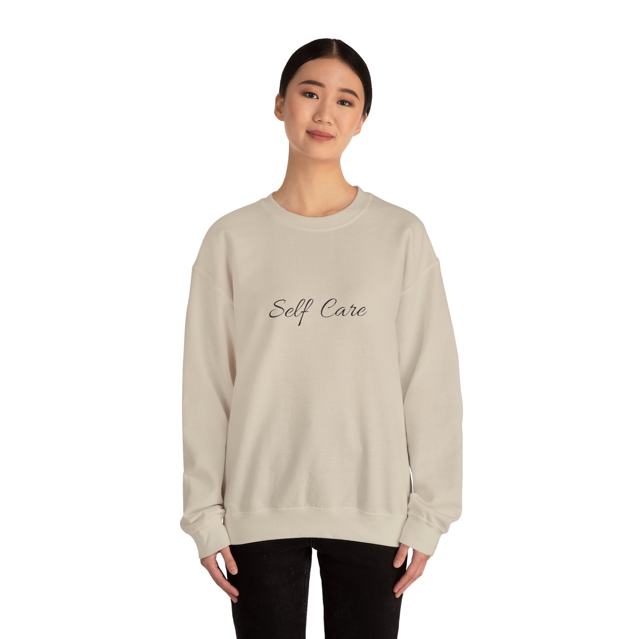 Self Care Cat Crewneck Sweatshirt