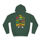 Unisex College Hoodie with Fun Cartoon Design, Cozy College Wear
