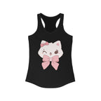 Cute Cat Bow Racerback Tank Top
