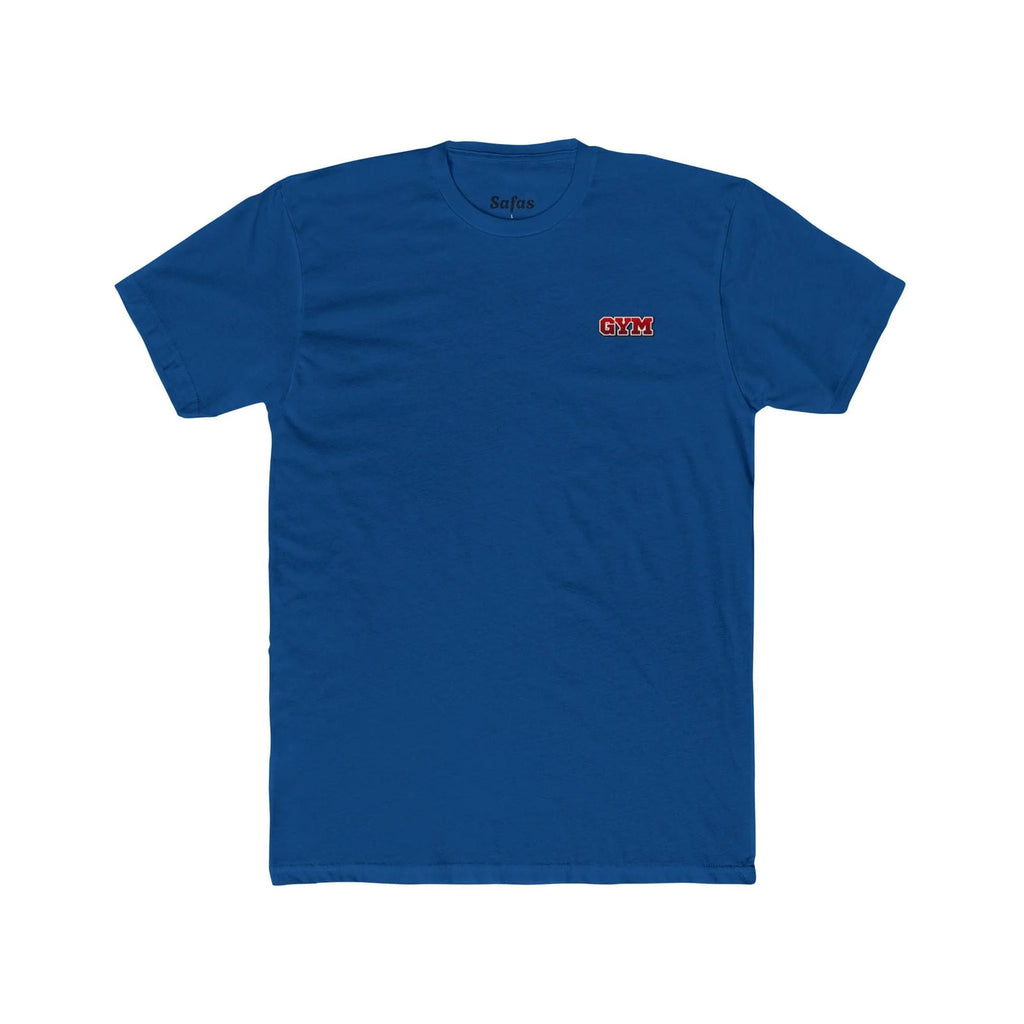 Solid Cool Blue t-shirt with a small logo on the chest against a white background