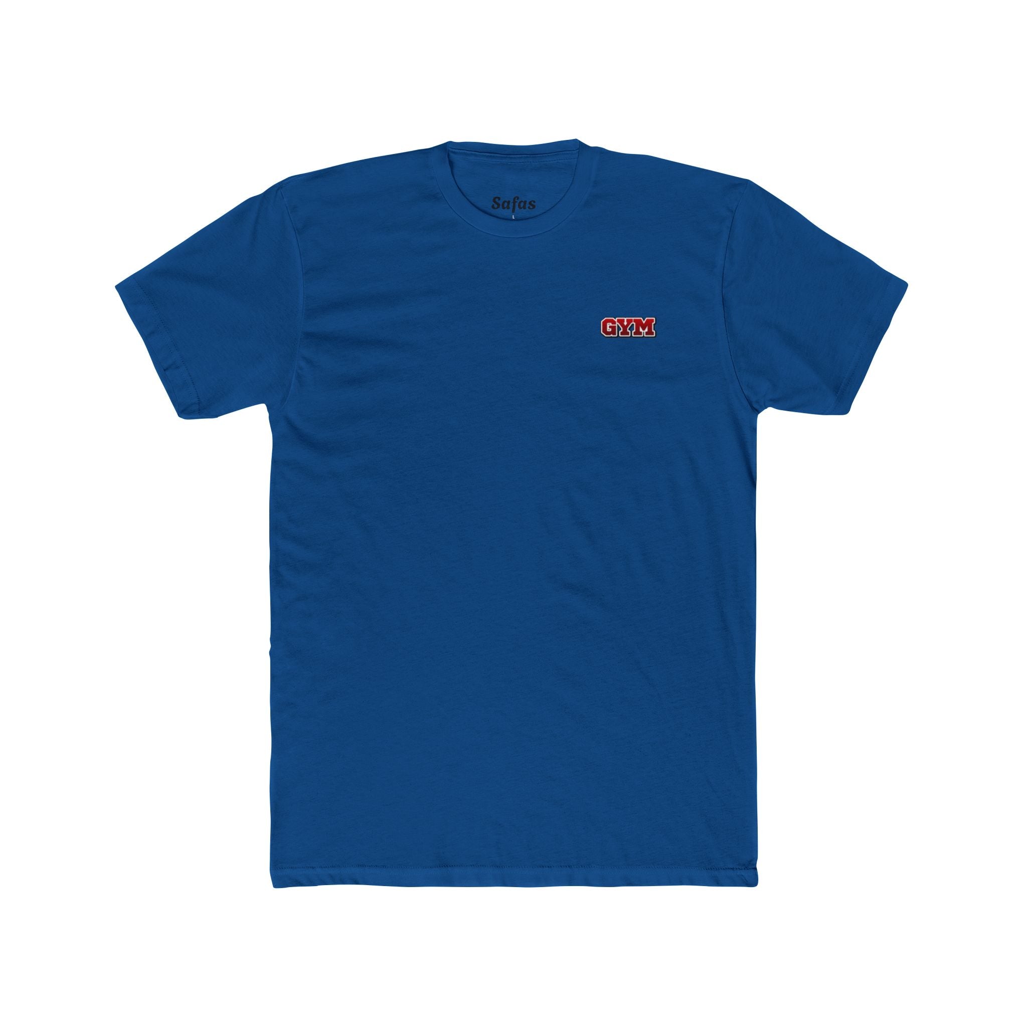 Solid Cool Blue t-shirt with a small logo on the chest against a white background