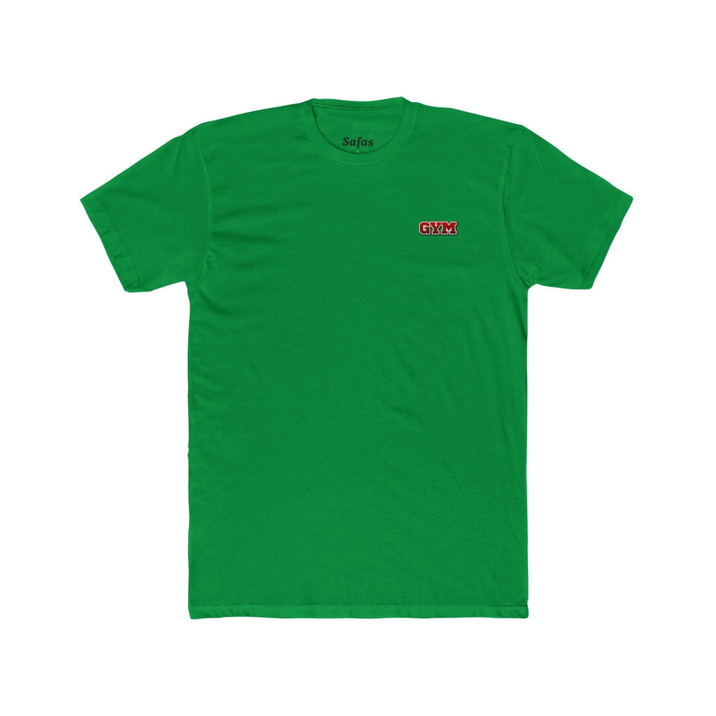 Solid Kelly Green t-shirt with a small red logo on the chest against a white background