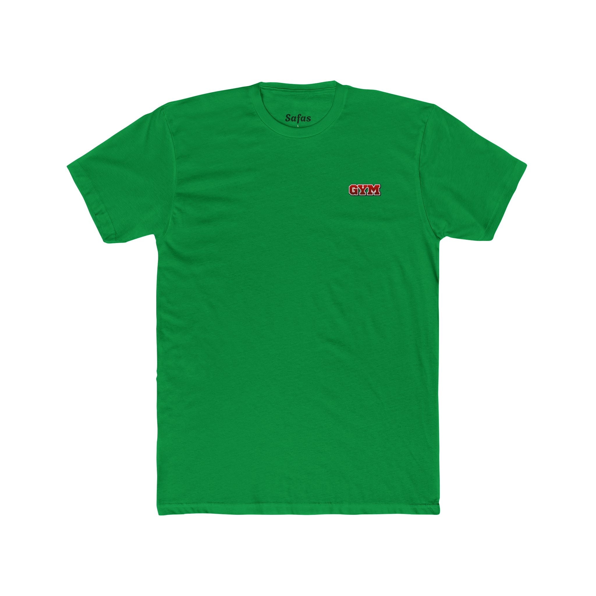 Solid Kelly Green t-shirt with a small red logo on the chest against a white background