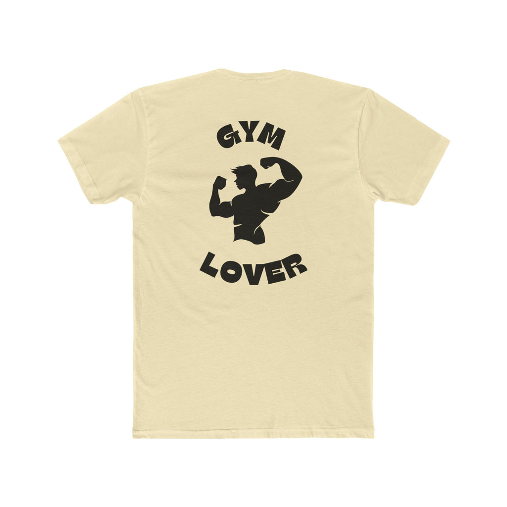 Solid Natural t-shirt with black graphic and text 'Gym Lover' on a white background