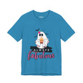 Royal Blue t-shirt with a ghost graphic and 'Always Fabulous' text on a white background