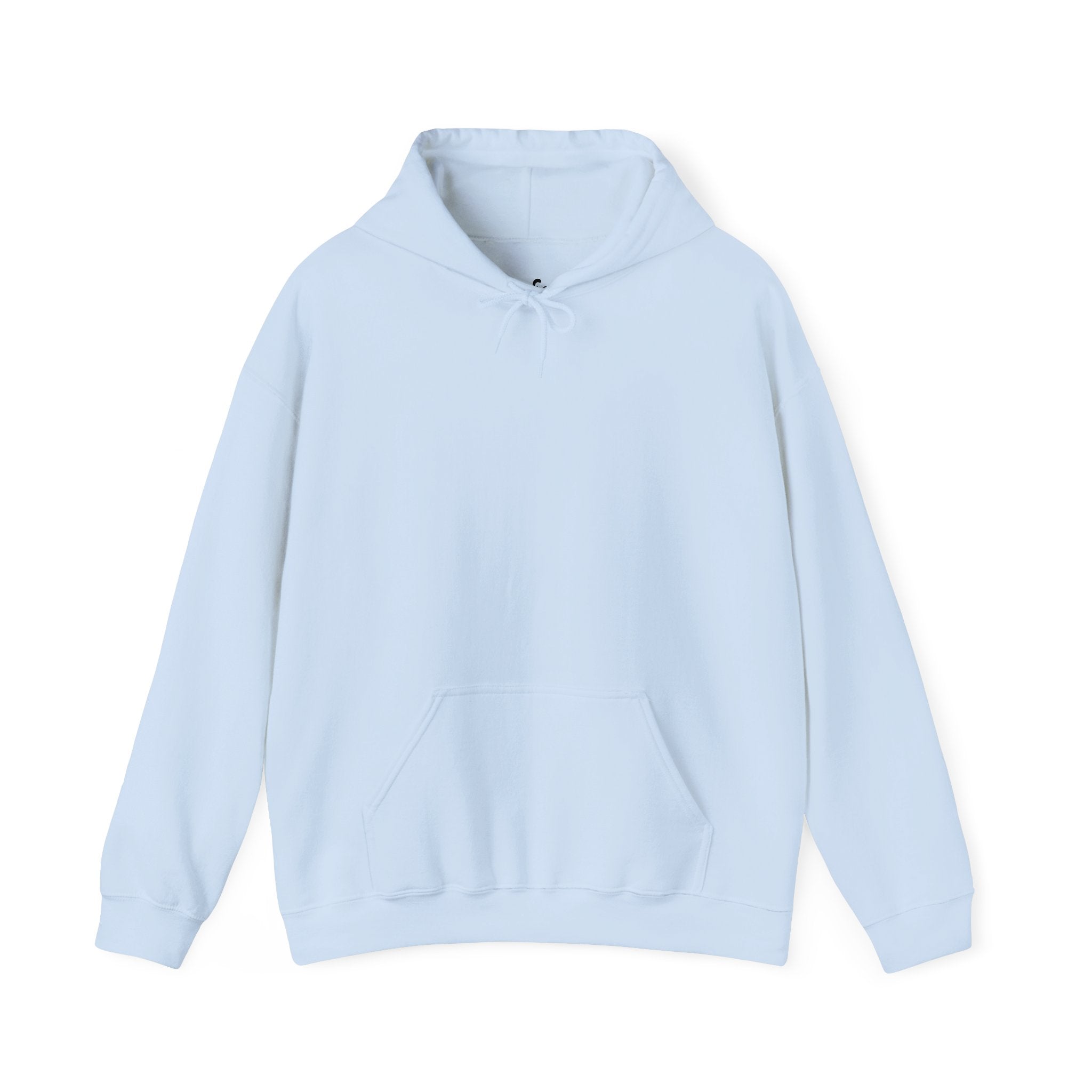 Light blue hoodie on a white background