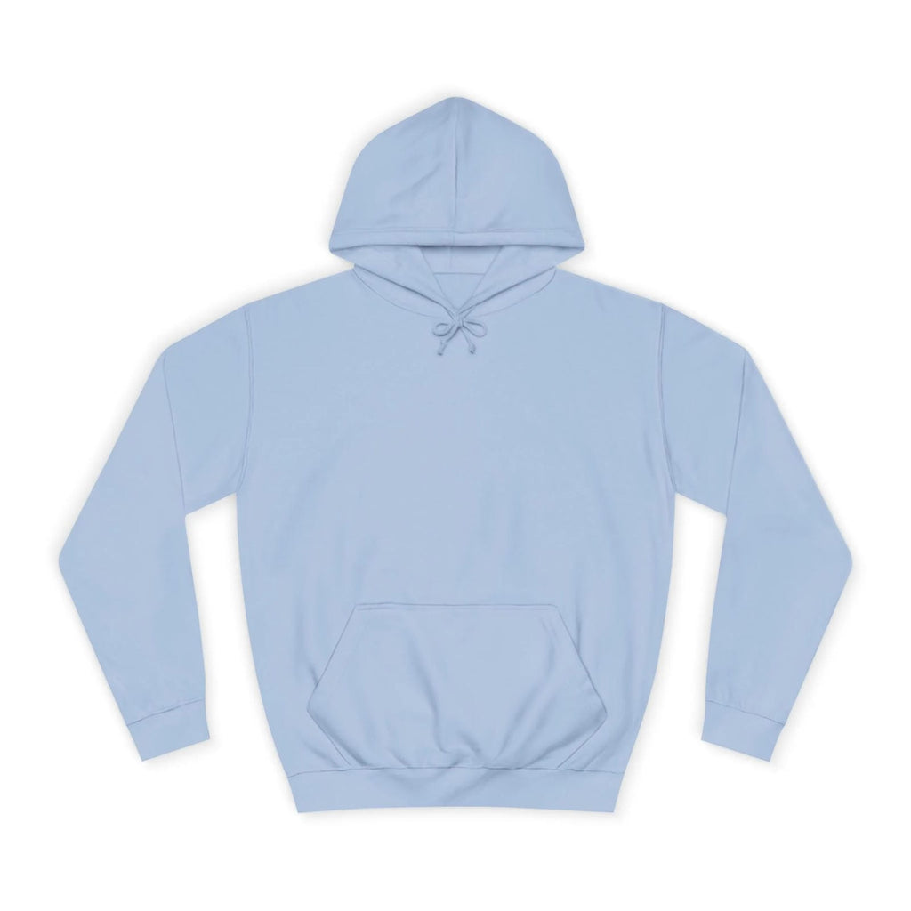Sky blue hoodie on a white background