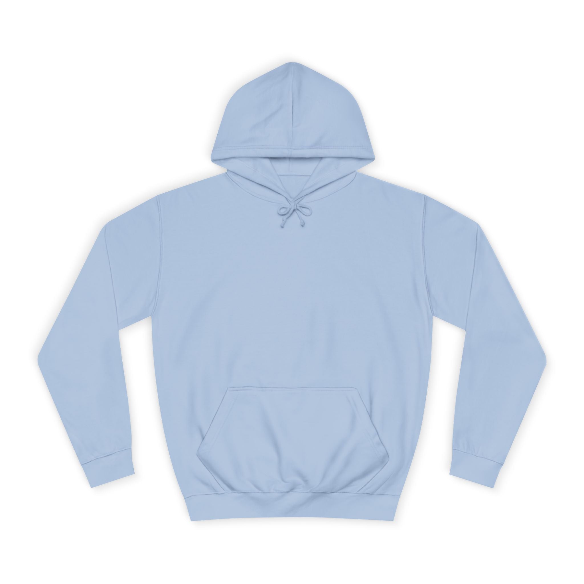 Sky blue hoodie on a white background