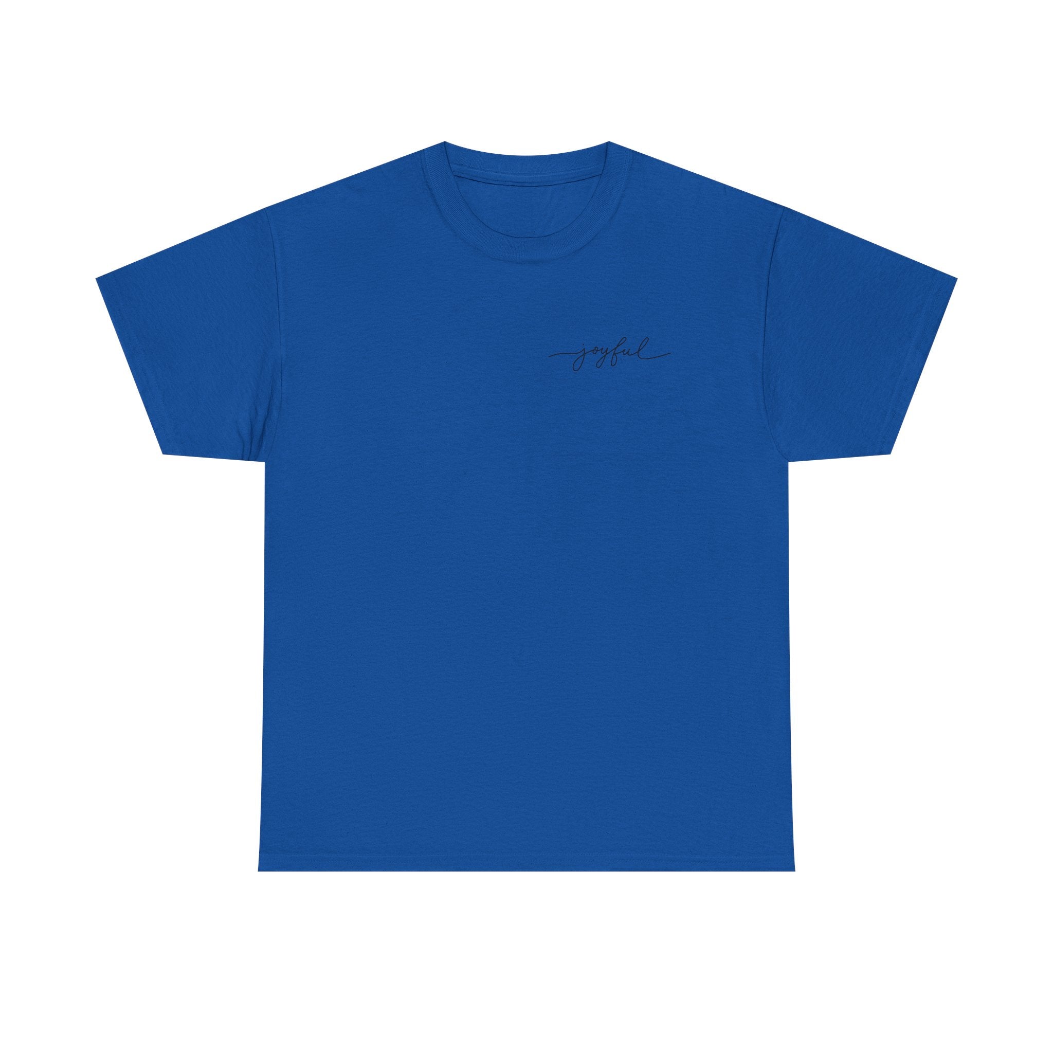 Royal t-shirt with 'graceful' text on a white background