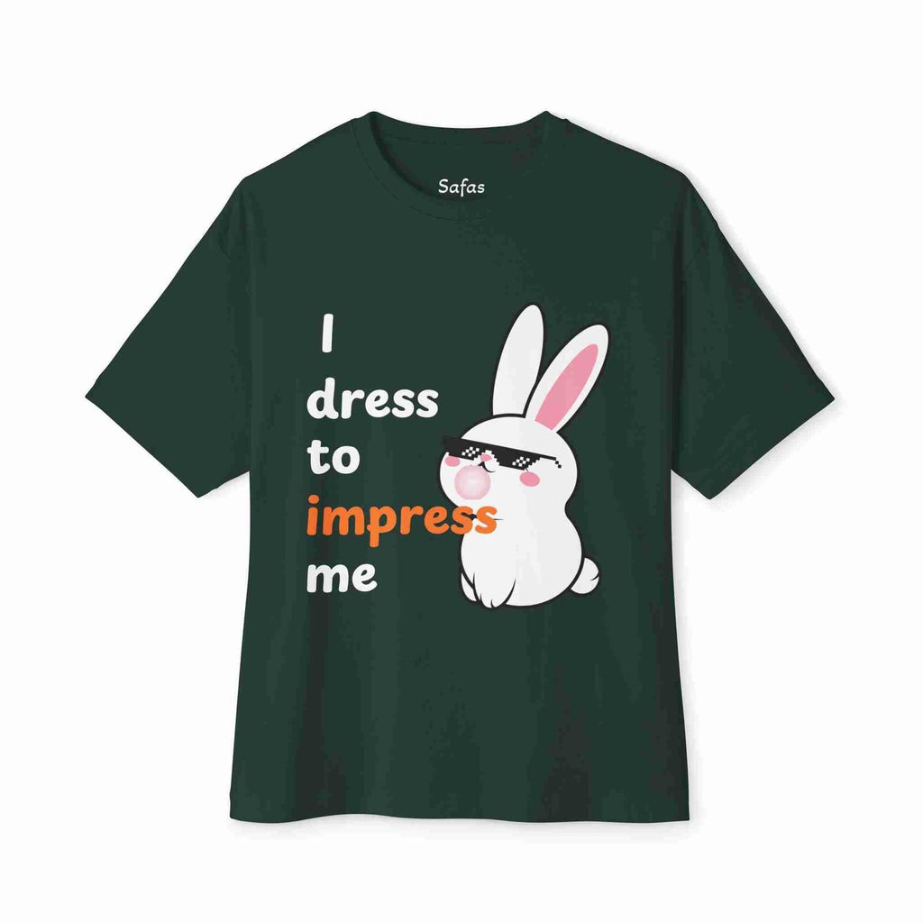 Forest t-shirt with a cartoon rabbit and text on a white background