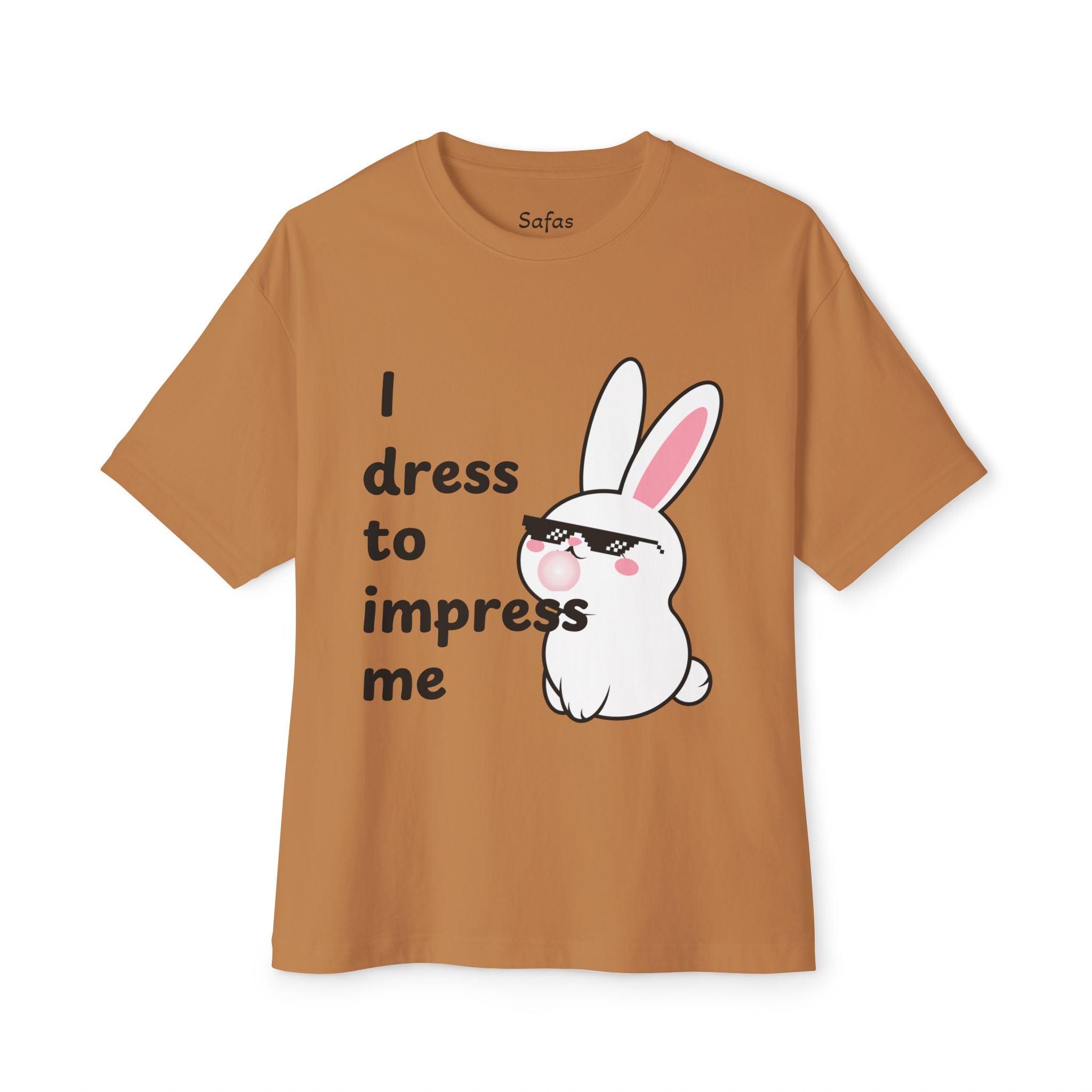 Toast t-shirt with a cartoon rabbit and text on a white background
